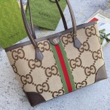 Gucci Classic Logo Striped Ribbon Tote Bag Handbag Size: 38x28x14CM