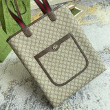 Gucci Classic Logo Canvas Splice Tote Bag Handbag