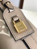Louis Vuitton Simple Logo Embossed Lock Bucket Bag Shoulder Bag Size: 18x12x16CM