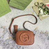Gucci Blondie Round Double G Shoulder Diagonal Cross Handbag Size: 21x15.5x5CM