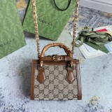 Gucci Diana Bamboo Double G Tote Bag Chain Bag Size: 20x16x10CM