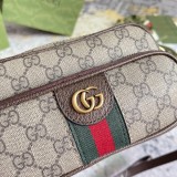 Gucci Mini Classic Logo Striped Ribbon Shoulder Bag Size: 18x11x6CM