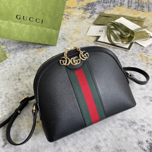 Gucci Classic Gold Label Logo Striped Ribbon Shell Bag Diagonal Shoulder Bag Size: 23x19x8CM