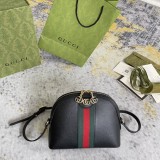 Gucci Classic Gold Label Logo Striped Ribbon Shell Bag Diagonal Shoulder Bag Size: 23x19x8CM