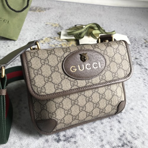 Gucci Classic Tiger Head Flip Postman Bag Chest Bag Crossbody Bag Size: 22x16.5x4CM