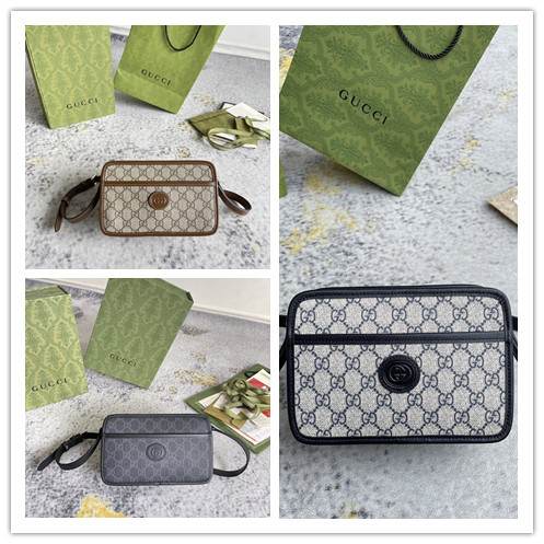Gucci Mini Vintage Logo Box Bag Single Shoulder Crossbody Bag Size: 22.5x14x7CM