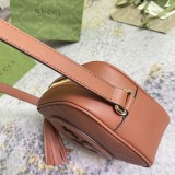 Gucci Blondie Round Double G Shoulder Diagonal Cross Handbag Size: 21x15.5x5CM