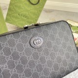 Gucci Classic Logo Printed Handbag Postman Bag Crossbody Bag Size: 23.5x16x4.5CM