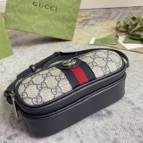 Gucci Mini Classic Logo Striped Ribbon Shoulder Bag Size: 18x11x6CM