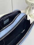 Louis Vuitton Classic Full Logo Leather Postman Bag Crossbody Bag Size: 24x16x8CM