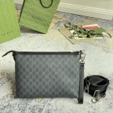 Gucci Classic GG Canvas Splice Leather Handbag Diagonal Shoulder Bag Size: 30x22.5x5CM