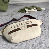 Gucci Retro Logo Printed Striped Ribbon Shoulder Cross Chest Bag Waist Bag Size: 22x13x6CM