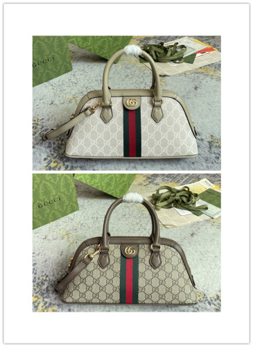 Gucci Classic Double G Striped Ribbon Shoulder Cross Bag Handbag Size: 31.5x16.5x8CM