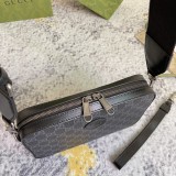 Gucci Classic Logo Printed Handbag Postman Bag Crossbody Bag Size: 23.5x16x4.5CM