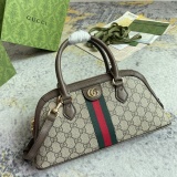 Gucci Classic Double G Striped Ribbon Shoulder Cross Bag Handbag Size: 31.5x16.5x8CM