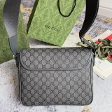 Gucci Classic Logo Flip Leather Postman Bag Single Shoulder Crossbody Bag Size: 28x22x8CM