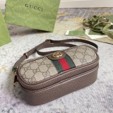 Gucci Mini Classic Logo Striped Ribbon Shoulder Bag Size: 18x11x6CM