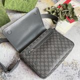 Gucci Classic Logo Flip Leather Postman Bag Single Shoulder Crossbody Bag Size: 28x22x8CM