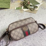 Gucci Mini Classic Logo Striped Ribbon Shoulder Bag Size: 18x11x6CM