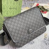 Gucci Classic Logo Flip Leather Postman Bag Single Shoulder Crossbody Bag Size: 28x22x8CM