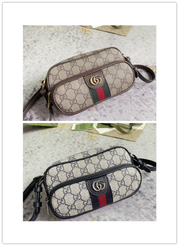 Gucci Mini Classic Logo Striped Ribbon Shoulder Bag Size: 18x11x6CM
