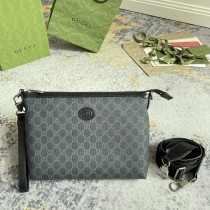 Gucci Classic GG Canvas Splice Leather Handbag Diagonal Shoulder Bag Size: 30x22.5x5CM