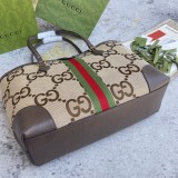 Gucci Classic Logo Striped Ribbon Tote Bag Handbag Size: 38x28x14CM