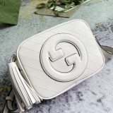 Gucci Blondie Round Double G Shoulder Diagonal Cross Handbag Size: 21x15.5x5CM