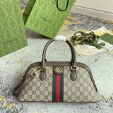 Gucci Classic Double G Striped Ribbon Shoulder Cross Bag Handbag Size: 31.5x16.5x8CM