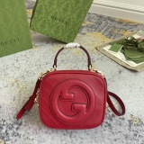 Gucci Blondie Round Double G Shoulder Diagonal Cross Handbag Size: 17x15x9CM
