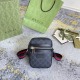 Gucci Classic Logo Striped Ribbon Postman Bag Crossbody Bag Size: 14.5x18x6CM