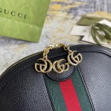 Gucci Classic Gold Label Logo Striped Ribbon Shell Bag Diagonal Shoulder Bag Size: 23x19x8CM