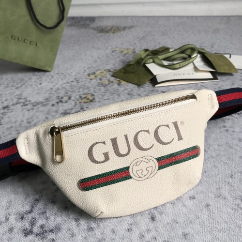 Gucci Retro Logo Printed Striped Ribbon Shoulder Cross Chest Bag Waist Bag Size: 22x13x6CM