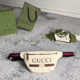 Gucci Retro Logo Printed Striped Ribbon Shoulder Cross Chest Bag Waist Bag Size: 22x13x6CM