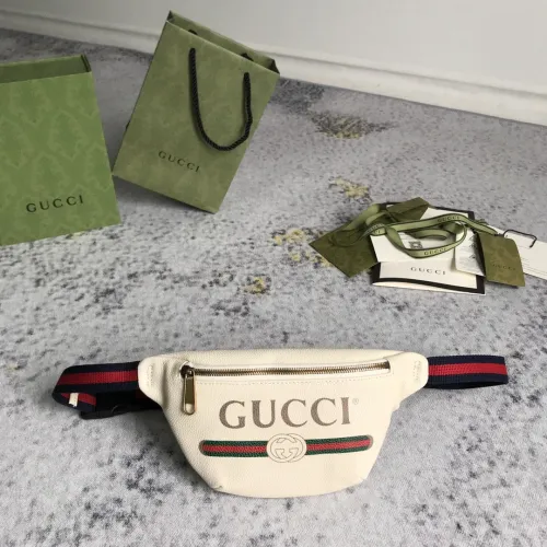 Gucci Retro Logo Printed Striped Ribbon Shoulder Cross Chest Bag Waist Bag Size: 22x13x6CM