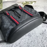 Gucci Classic Logo Striped Ribbon Large Capacity Backpack Backpack Size: 34x42x16CM