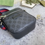 Gucci Classic Logo Striped Ribbon Postman Bag Crossbody Bag Size: 14.5x18x6CM