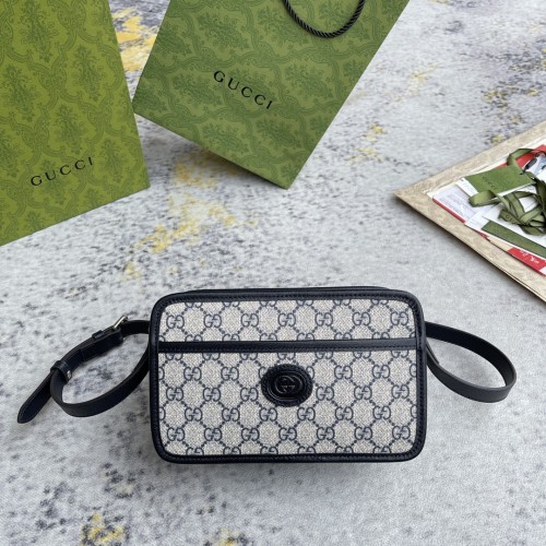 Gucci Mini Vintage Logo Box Bag Single Shoulder Crossbody Bag Size: 22.5x14x7CM