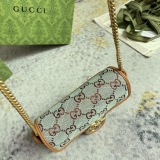 Gucci Double G Flip Slant Cross Bag Chain Bag Size: 16.5x9.5x4.5CM