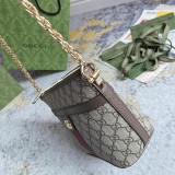 Gucci Classic Logo Canvas Collar Chain Bag Cross Shoulder Bag Size: 21x16x11CM