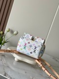 Louis Vuitton Classic Logo Printed Flip Backpack Shoulder Bag Size: 24x26x7CM