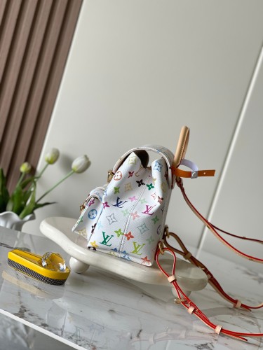 Louis Vuitton Classic Logo Printed Flip Backpack Shoulder Bag Size: 24x26x7CM