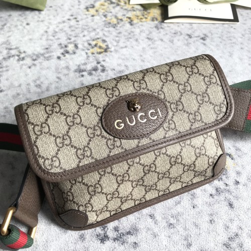 Gucci Classic Tiger Head Flower Ribbon Postman Bag Waist Bag Crossbody Bag Size: 20x13x2.5CM