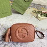 Gucci Blondie Round Double G Shoulder Diagonal Cross Handbag Size: 21x15.5x5CM