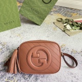 Gucci Blondie Round Double G Shoulder Diagonal Cross Handbag Size: 21x15.5x5CM