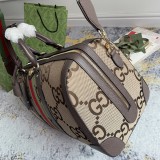 Gucci Gold Label Logo Striped Ribbon Handbag Diagonal Travel Bag Size: 44x28.5x24.5CM