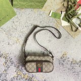 Gucci Mini Classic Logo Striped Ribbon Shoulder Bag Size: 18x11x6CM