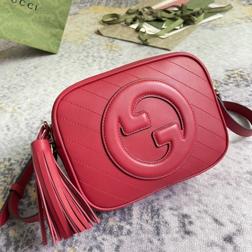 Gucci Blondie Round Double G Shoulder Diagonal Cross Handbag Size: 21x15.5x5CM