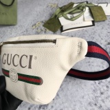 Gucci Retro Logo Printed Striped Ribbon Shoulder Cross Chest Bag Waist Bag Size: 22x13x6CM