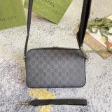Gucci Classic Logo Printed Handbag Postman Bag Crossbody Bag Size: 23.5x16x4.5CM